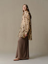 INTO THE EAST 25 Autumn/Winter Ramie Flower Shadow Lapel Shirt ITE-E1DGSS001KT21SH-QKQ Light Khaki